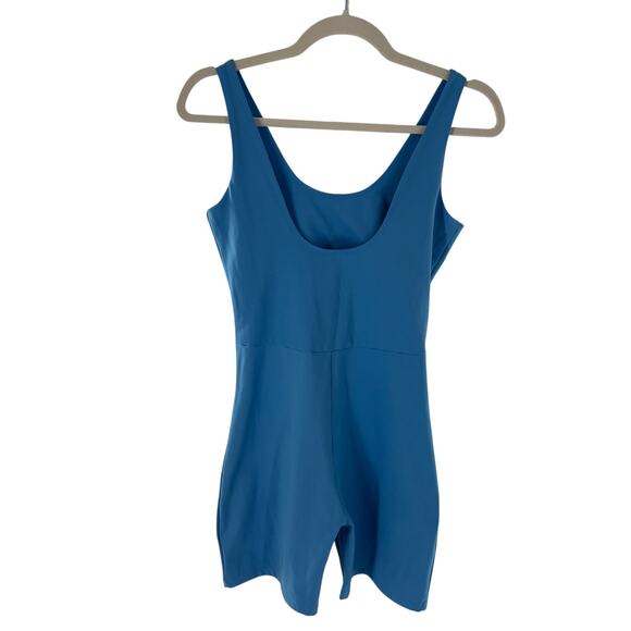 Girlfriend Collective Blue Bike Unitard One Piece Romper - Picture 6 of 10